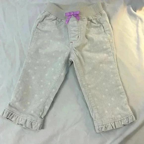 Gymboree - NWOT - pull on corduroy pants with star pattern.  Size 6-12 months - Picture 1 of 5